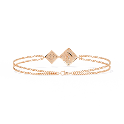 Round Cut Top Grade Natural Diamond Stunning Minimalist Dainty Party Wear Bracelet For Her