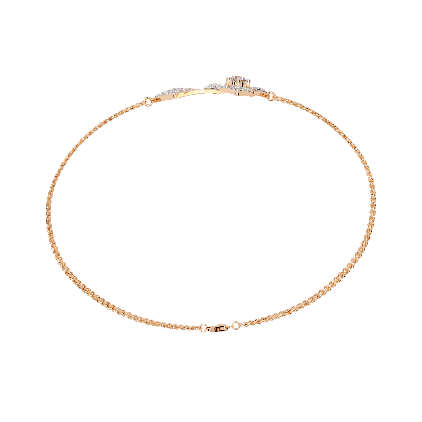 Round Cut Top Grade Natural Diamond Stunning Minimalist Dainty Party Wear Bracelet For Her