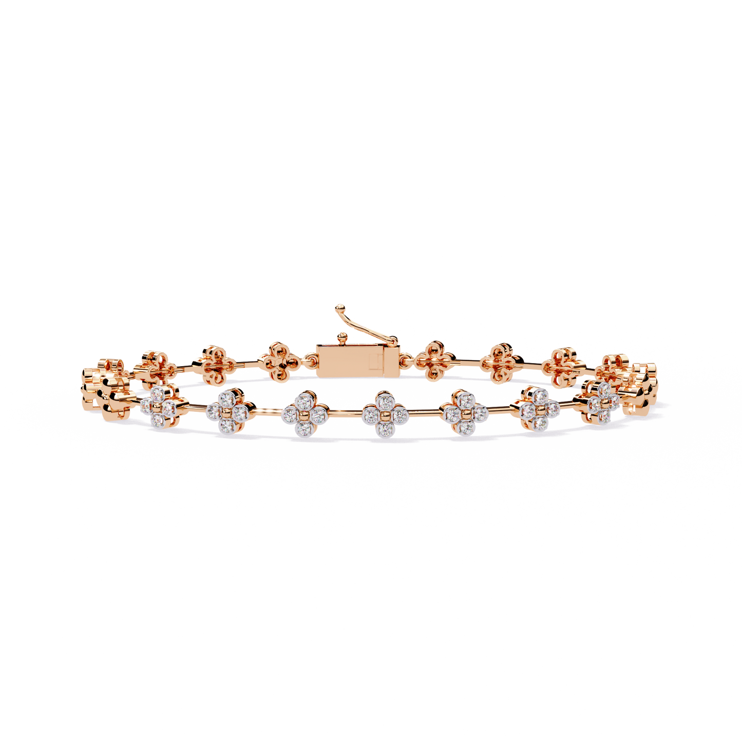 Round Cut Diamond Delicate Classic Handmade Wedding Minimalist Bracelet Special Day Gift For Her