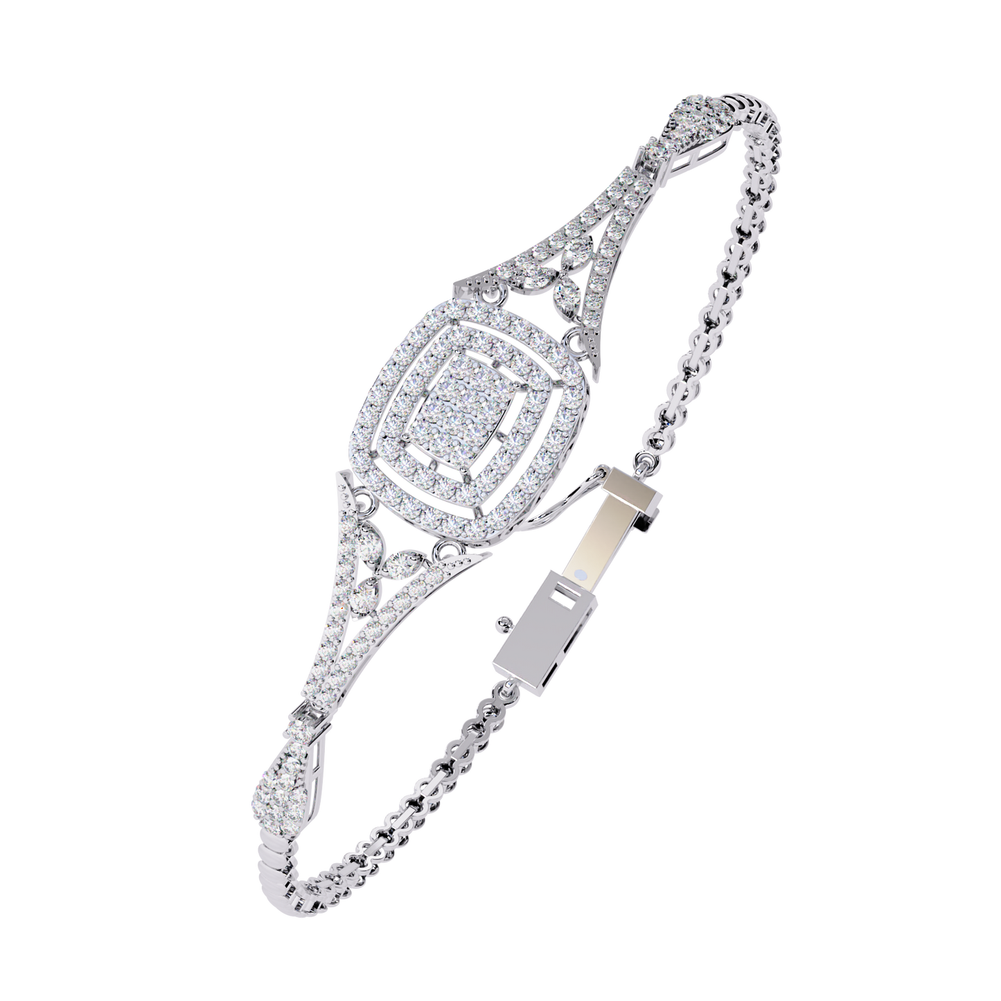 Vintage 1.07Ct Round Cut Lab Grown Diamond Antique Minimalist Perfect Sparkling Bridesmaid Cuff Bracelet