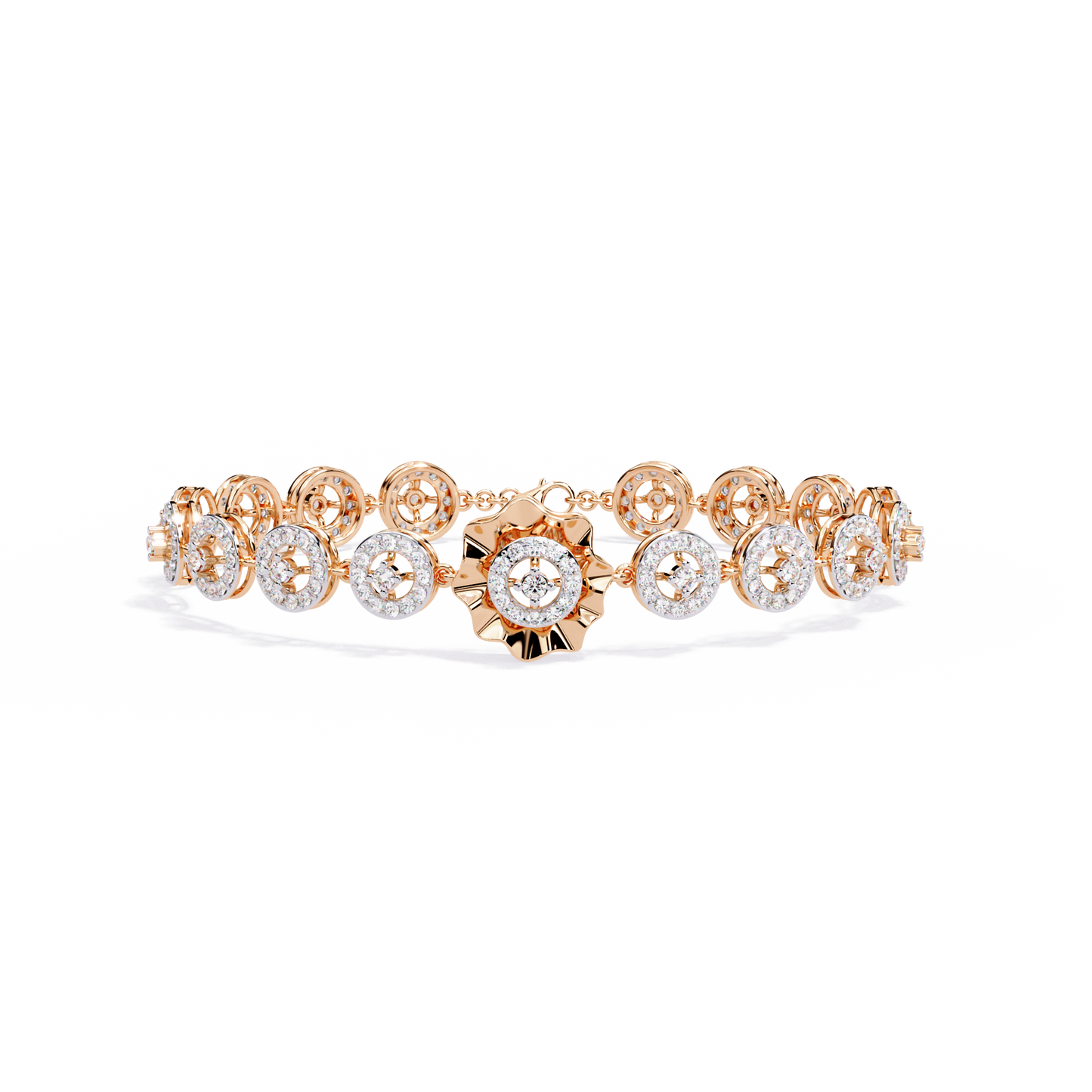 2.16Ct Round Cut Top Grade Diamond Elegant Perfect Delicate Vintage Classic Line Bracelet Gift For Women's