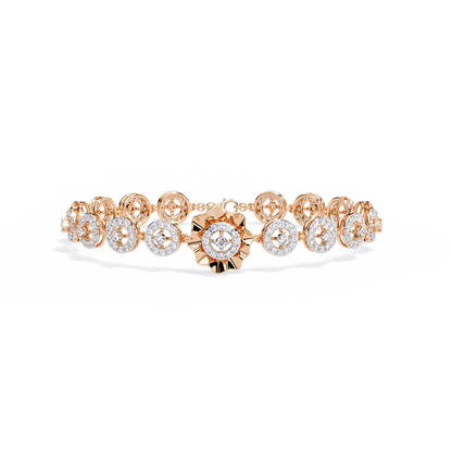 2.16Ct Round Cut Top Grade Diamond Elegant Perfect Delicate Vintage Classic Line Bracelet Gift For Women's