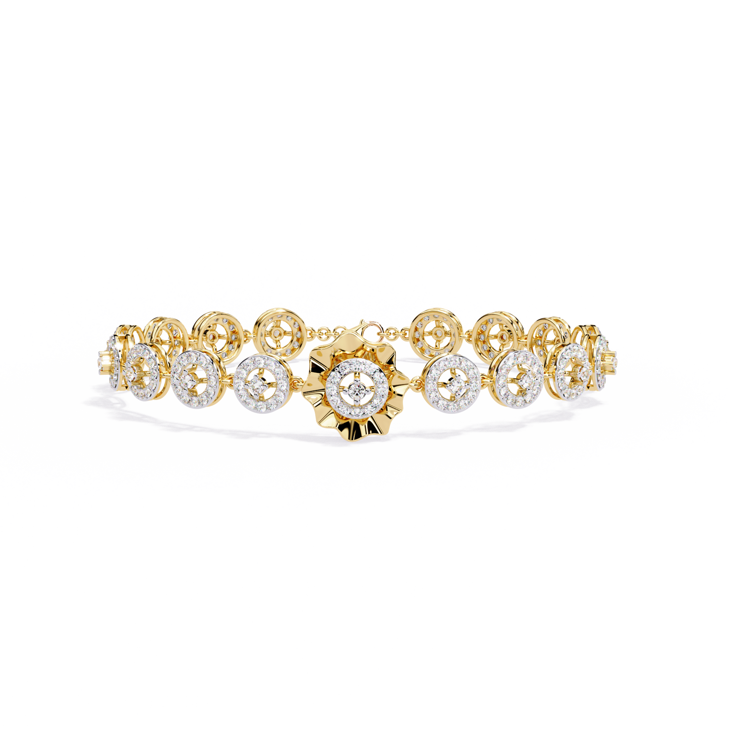 2.16Ct Round Cut Top Grade Diamond Elegant Perfect Delicate Vintage Classic Line Bracelet Gift For Women's
