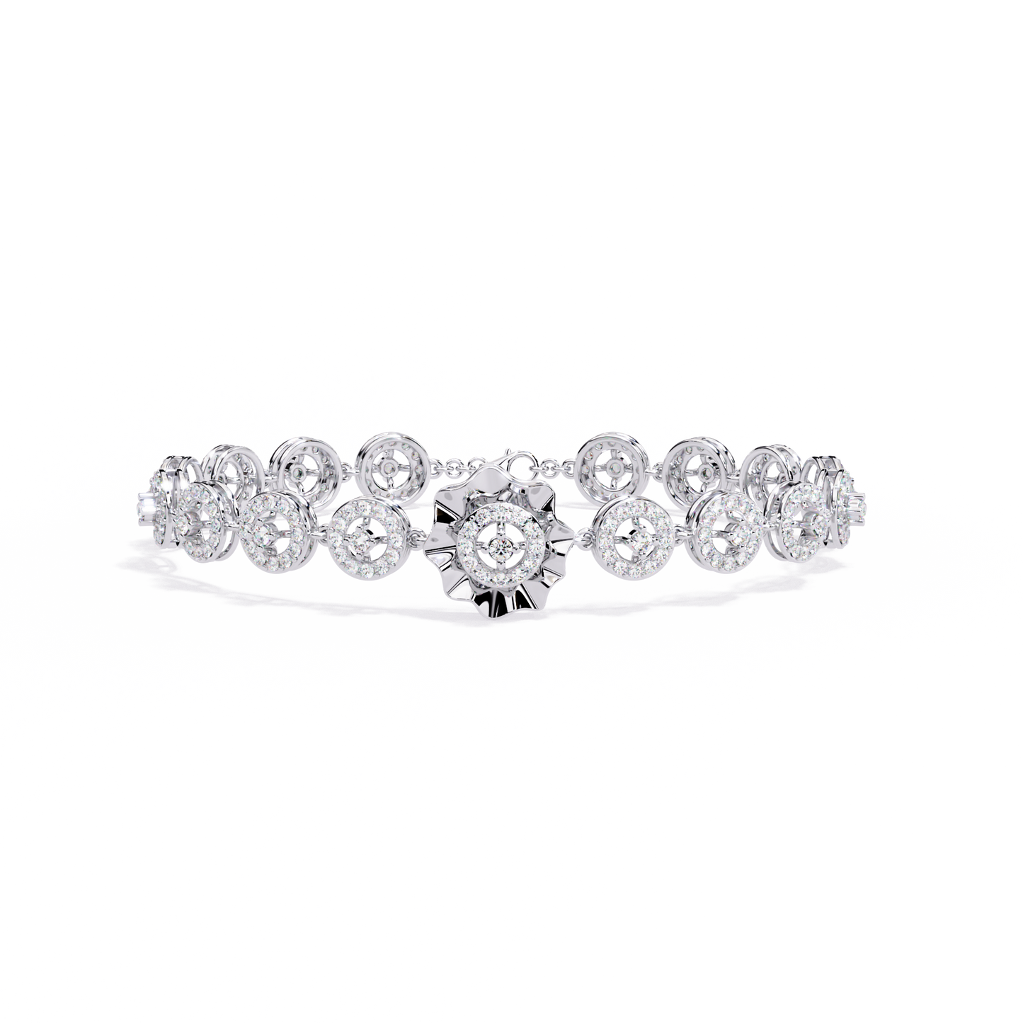 2.16Ct Round Cut Top Grade Diamond Elegant Perfect Delicate Vintage Classic Line Bracelet Gift For Women's