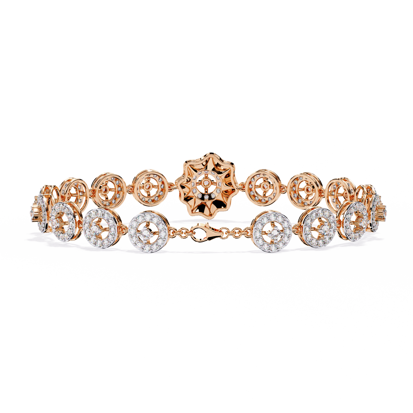 2.16Ct Round Cut Top Grade Diamond Elegant Perfect Delicate Vintage Classic Line Bracelet Gift For Women's