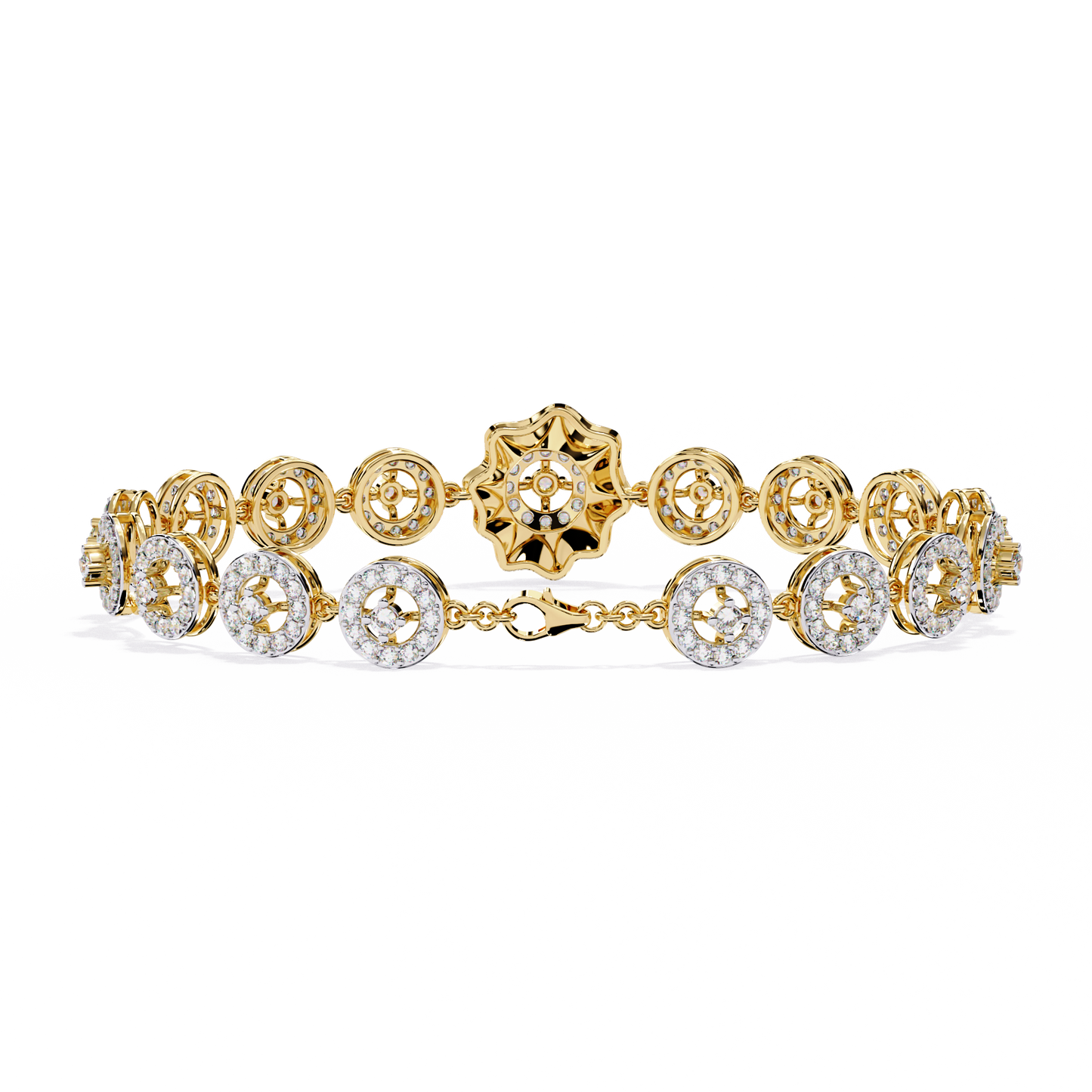 2.16Ct Round Cut Top Grade Diamond Elegant Perfect Delicate Vintage Classic Line Bracelet Gift For Women's