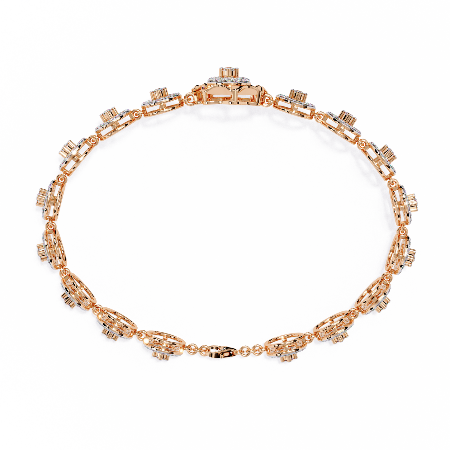 2.16Ct Round Cut Top Grade Diamond Elegant Perfect Delicate Vintage Classic Line Bracelet Gift For Women's