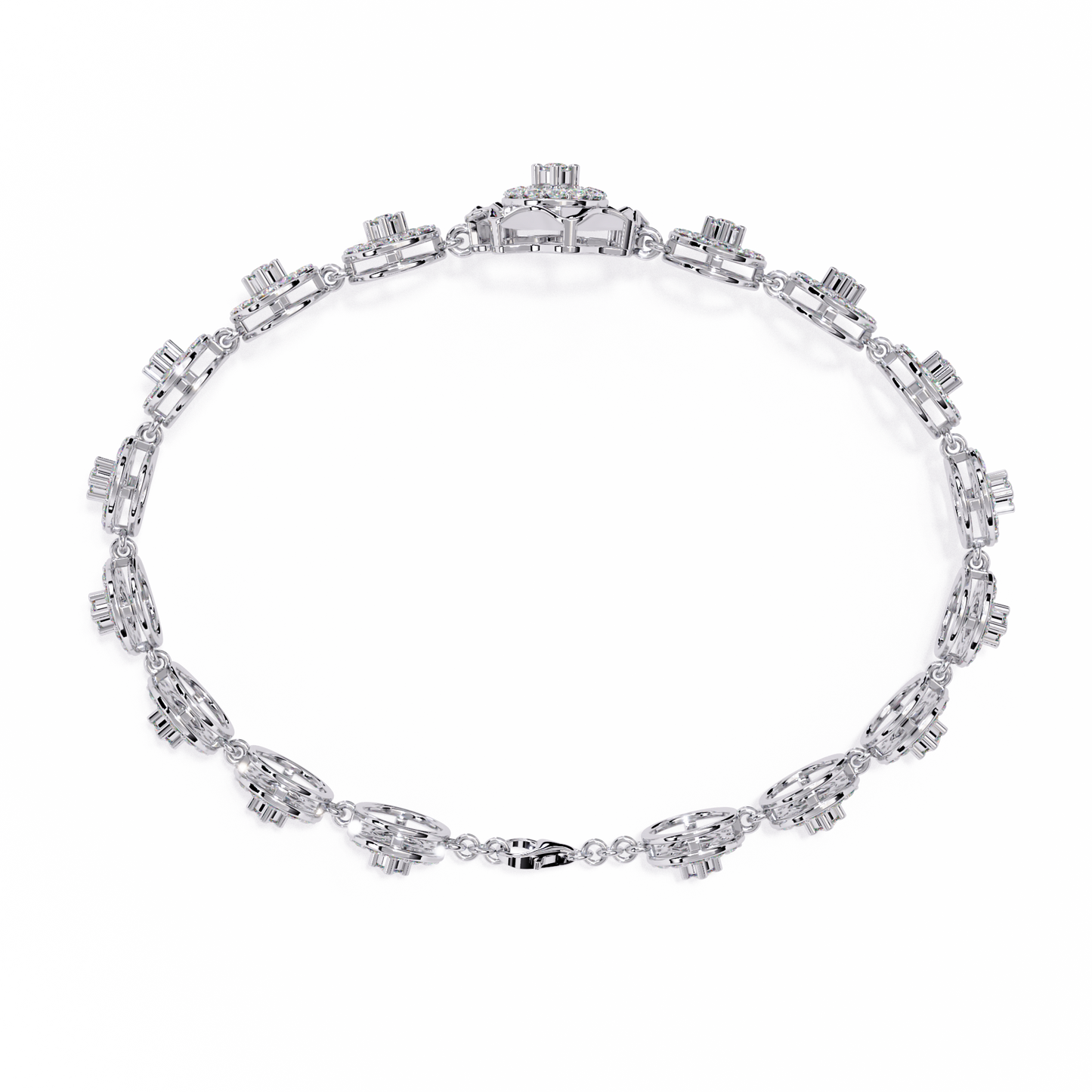 2.16Ct Round Cut Top Grade Diamond Elegant Perfect Delicate Vintage Classic Line Bracelet Gift For Women's