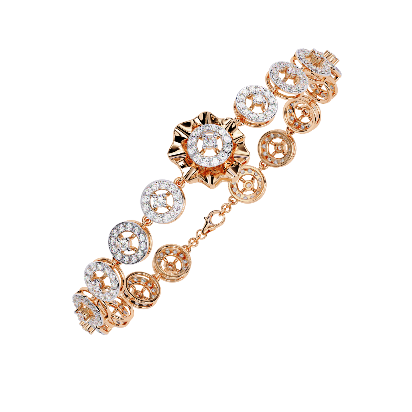 2.16Ct Round Cut Top Grade Diamond Elegant Perfect Delicate Vintage Classic Line Bracelet Gift For Women's