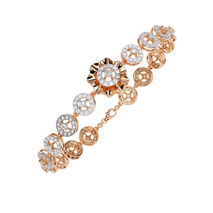 2.16Ct Round Cut Top Grade Diamond Elegant Perfect Delicate Vintage Classic Line Bracelet Gift For Women's