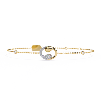 White Colorless Round Cut Lab Grown Diamond Elegant Vintage Classic Stackable Every Day Cuff Bracelet