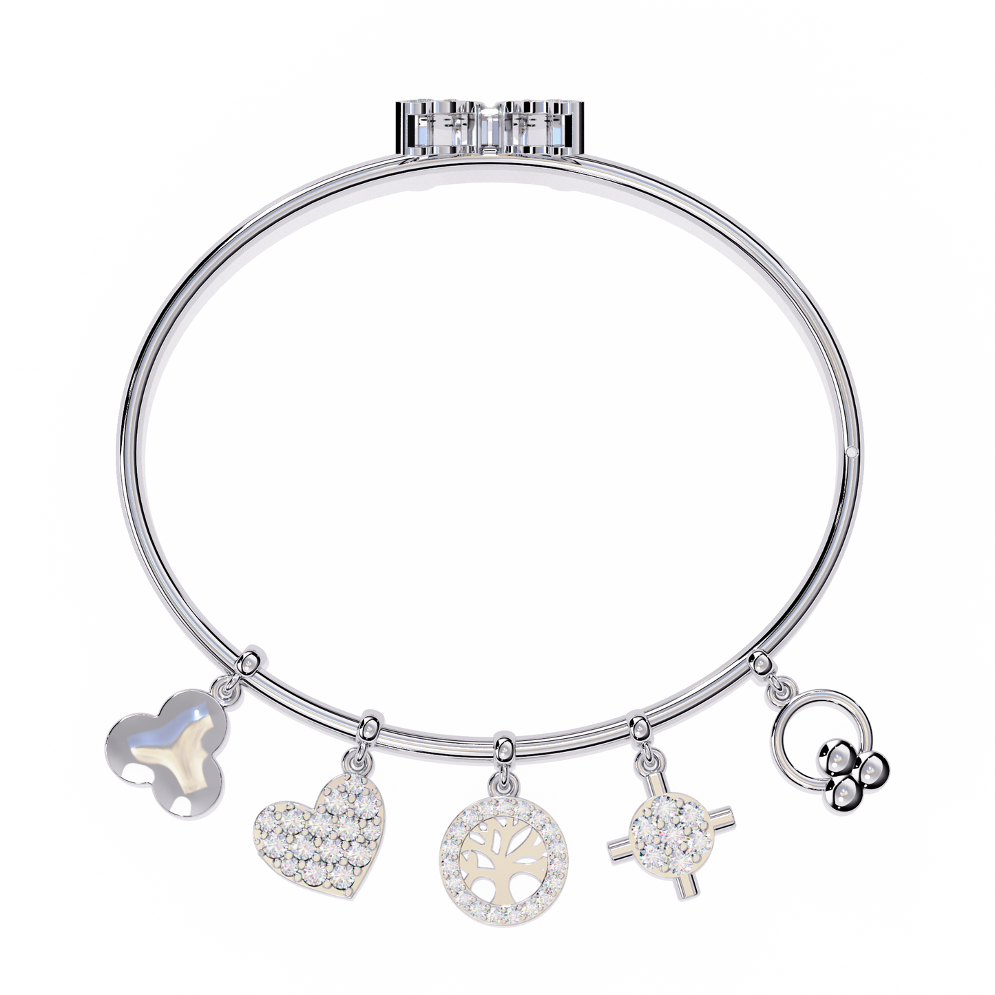 Round Cut High Quality Diamond Antique Butterfly Shape Delicate Art Deco Party Wear Bangle Gift For Friend