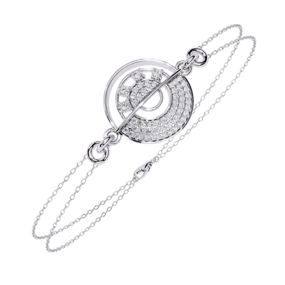 Round Cut Top Grade Diamond Unique 14k Solid Rose Gold Minimalist Handcrafted Cuff Bracelet For Women's