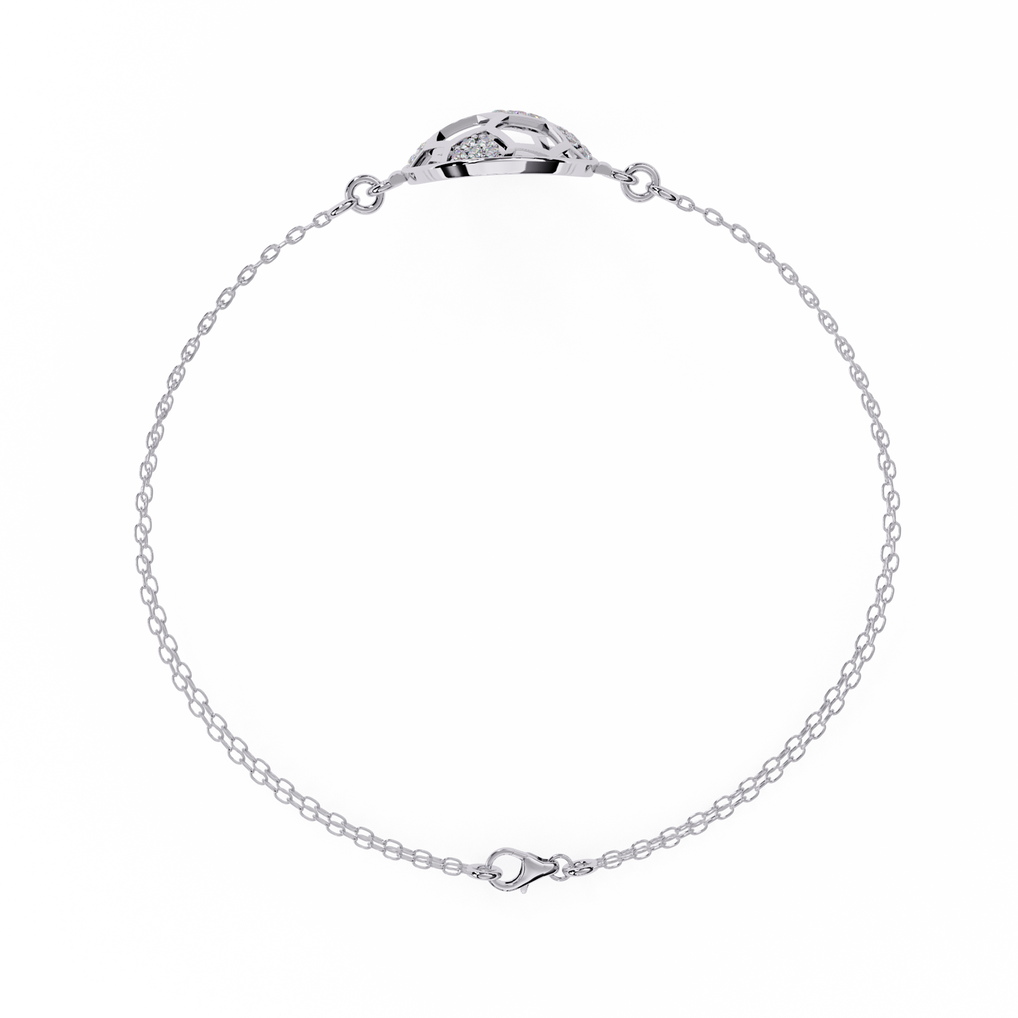 Vintage Circle Shape Round Cut Diamond Elegant Dainty Minimalist Statement Daily Wear Cuff Bracelet For Her