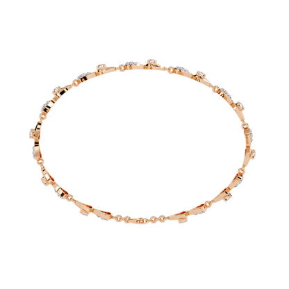 1.26Ct Round Cut Lab Grown Diamond Art Deco Dainty Elegant Timeless Perfect Minimalist Line Bracelet For Gift