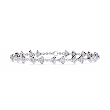 1.26Ct Round Cut Lab Grown Diamond Art Deco Dainty Elegant Timeless Perfect Minimalist Line Bracelet For Gift