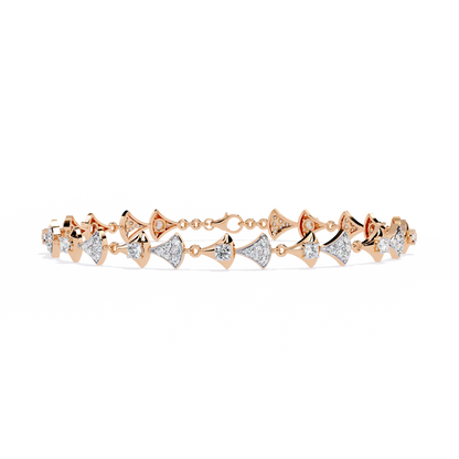 1.26Ct Round Cut Lab Grown Diamond Art Deco Dainty Elegant Timeless Perfect Minimalist Line Bracelet For Gift