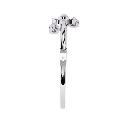 Vintage Pear And Round Cut High Quality Diamond Antique Statement Halo Style  Perfect Bangle For Her