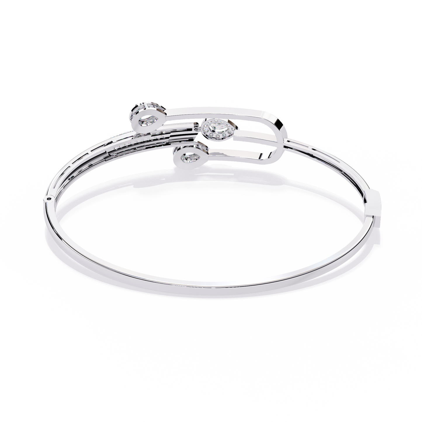 Vintage Pear And Round Cut High Quality Diamond Antique Statement Halo Style Perfect Bangle For Her