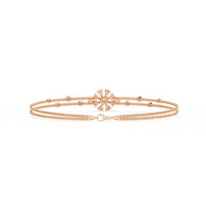 Round Cut White Colorless Diamond Art Deco Elegant Delicate Handmade Cuff Bracelet Gift For Her