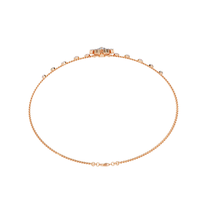 Round Cut White Colorless Diamond Art Deco Elegant Delicate Handmade Cuff Bracelet Gift For Her