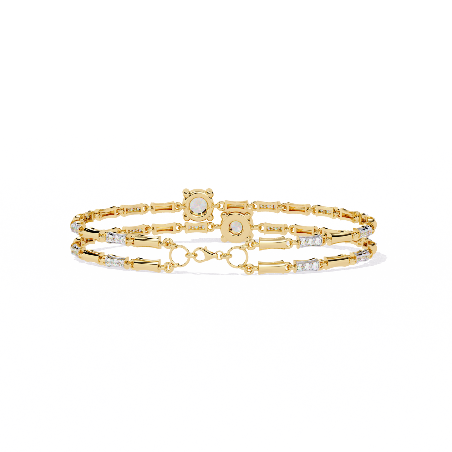 Vintage 2.21Ct Round Cut Diamond Prong Set Elegant Cluster Dainty Wedding Bracelet For Women's