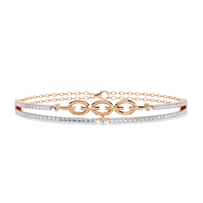 Round Cut Top Grade Lab Grown Diamond Unique Vintage Miniamlsit Dainty Perfect Party Wear Cuff Bracelet