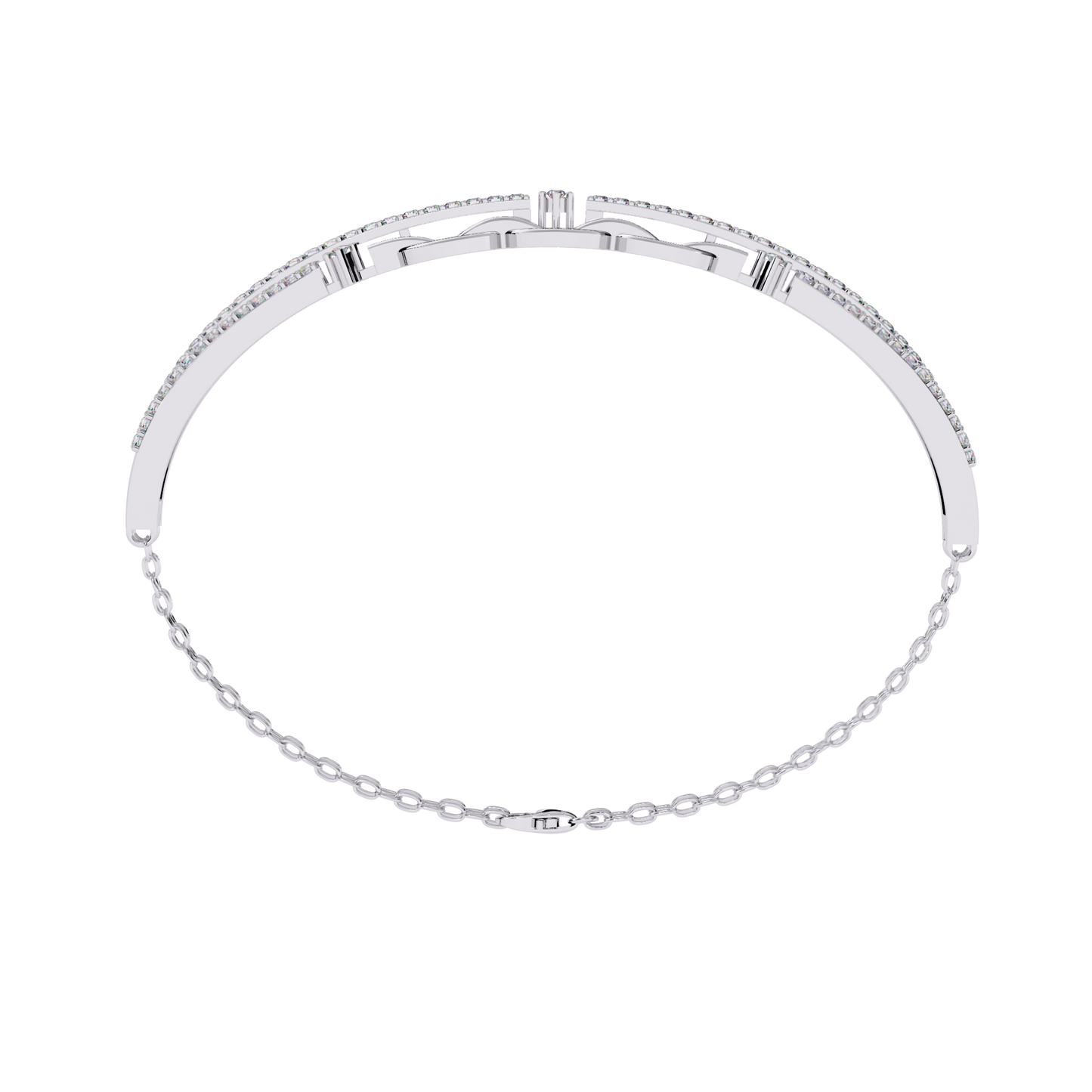 Round Cut Top Grade Lab Grown Diamond Unique Vintage Miniamlsit Dainty Perfect Party Wear Cuff Bracelet