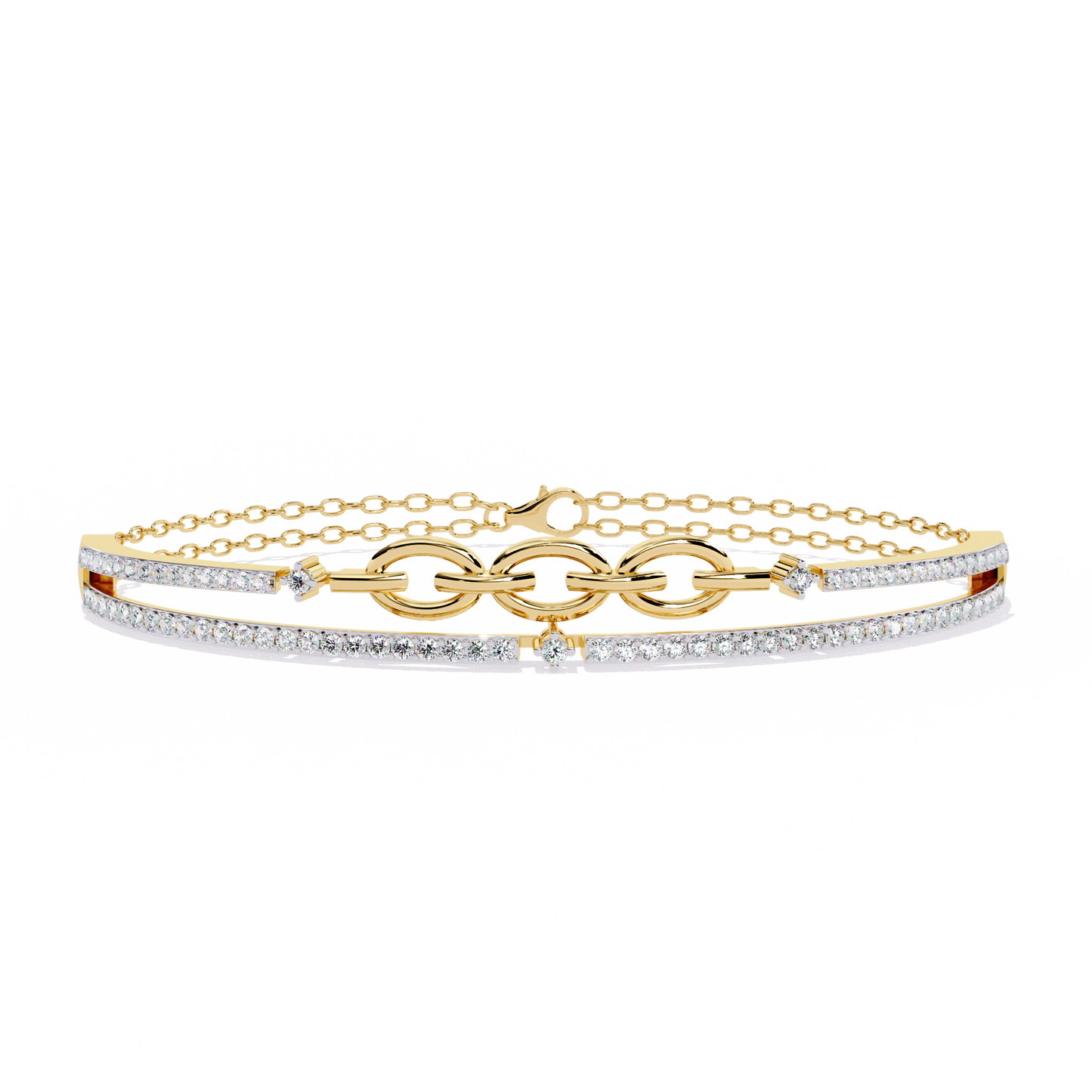 Round Cut Top Grade Lab Grown Diamond Unique Vintage Miniamlsit Dainty Perfect Party Wear Cuff Bracelet