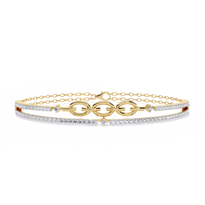 Round Cut Top Grade Lab Grown Diamond Unique Vintage Miniamlsit Dainty Perfect Party Wear Cuff Bracelet