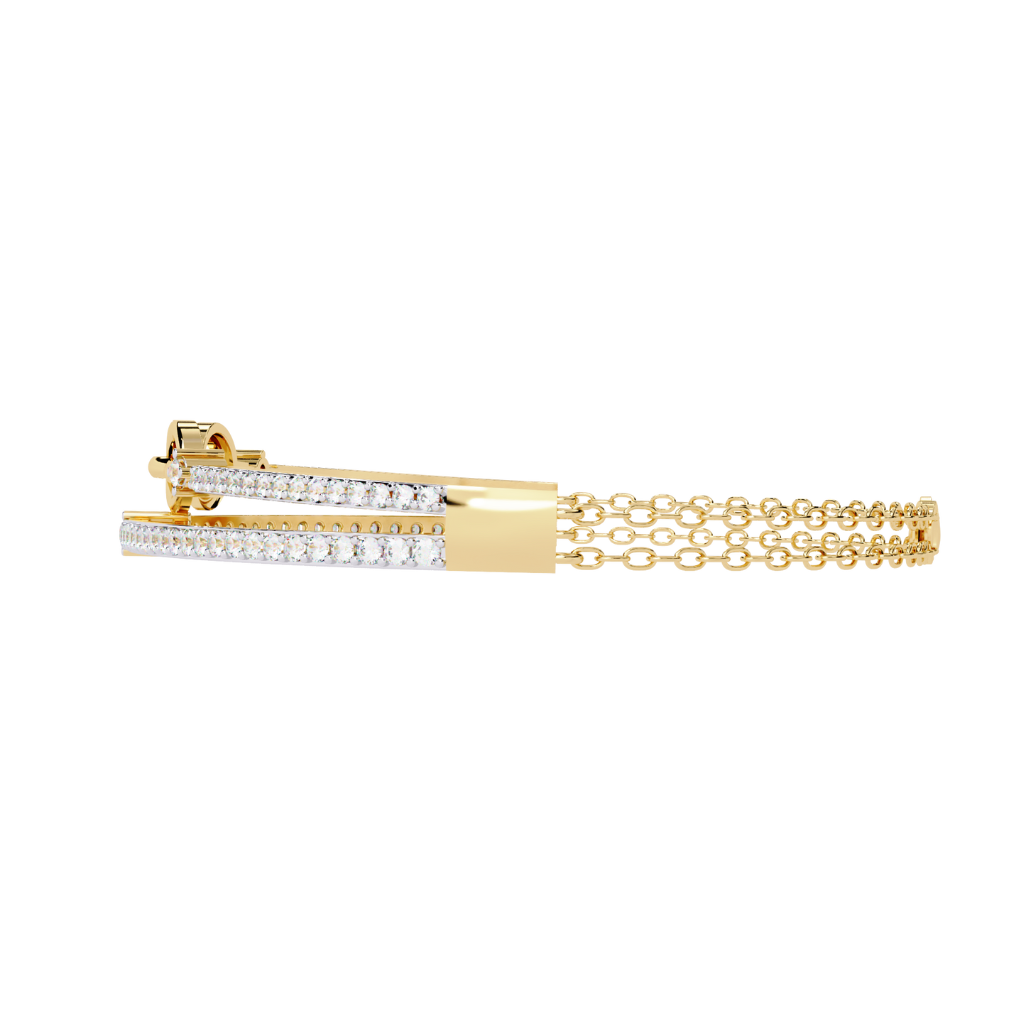 Round Cut Top Grade Lab Grown Diamond Unique Vintage Miniamlsit Dainty Perfect Party Wear Cuff Bracelet