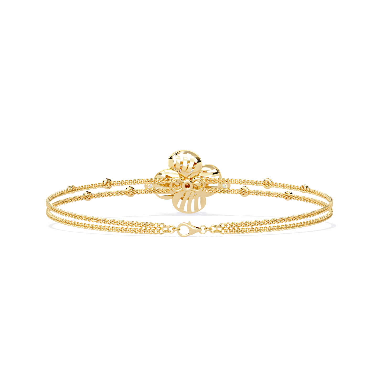 Round Cut Diamond Flower Shape Delicate Vintage Perfect Stunning Every Day Cuff Bracelet Gift For Het