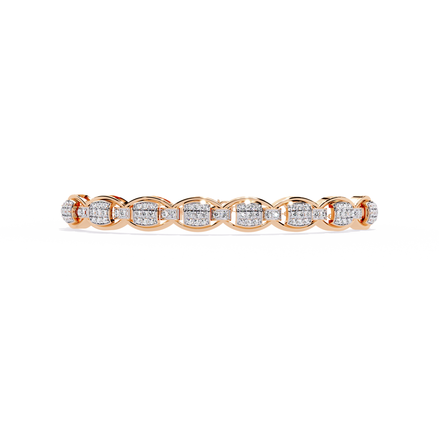 Round Cut High Quality Diamond Dainty Prong Set Minimalist Elegant Stackable Bangle For Gift
