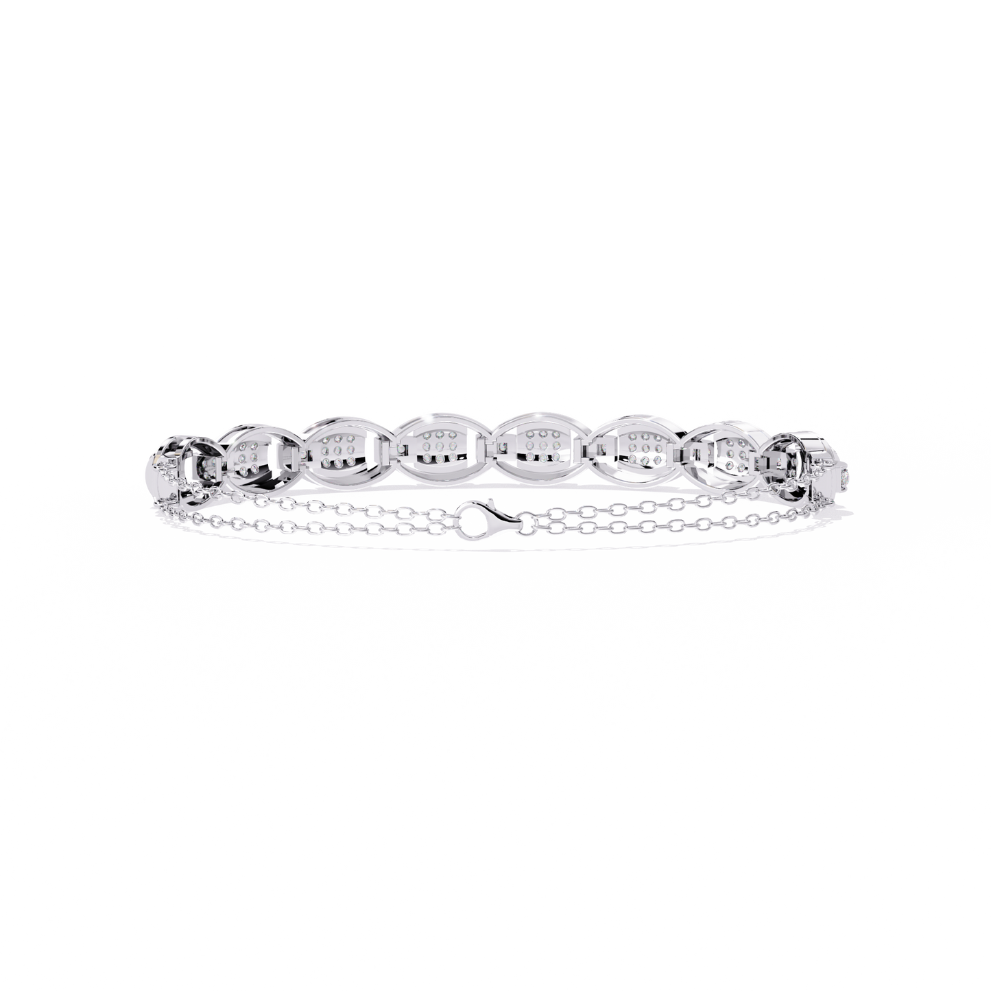 Round Cut High Quality Diamond Dainty Prong Set Minimalist Elegant Stackable Bangle For Gift