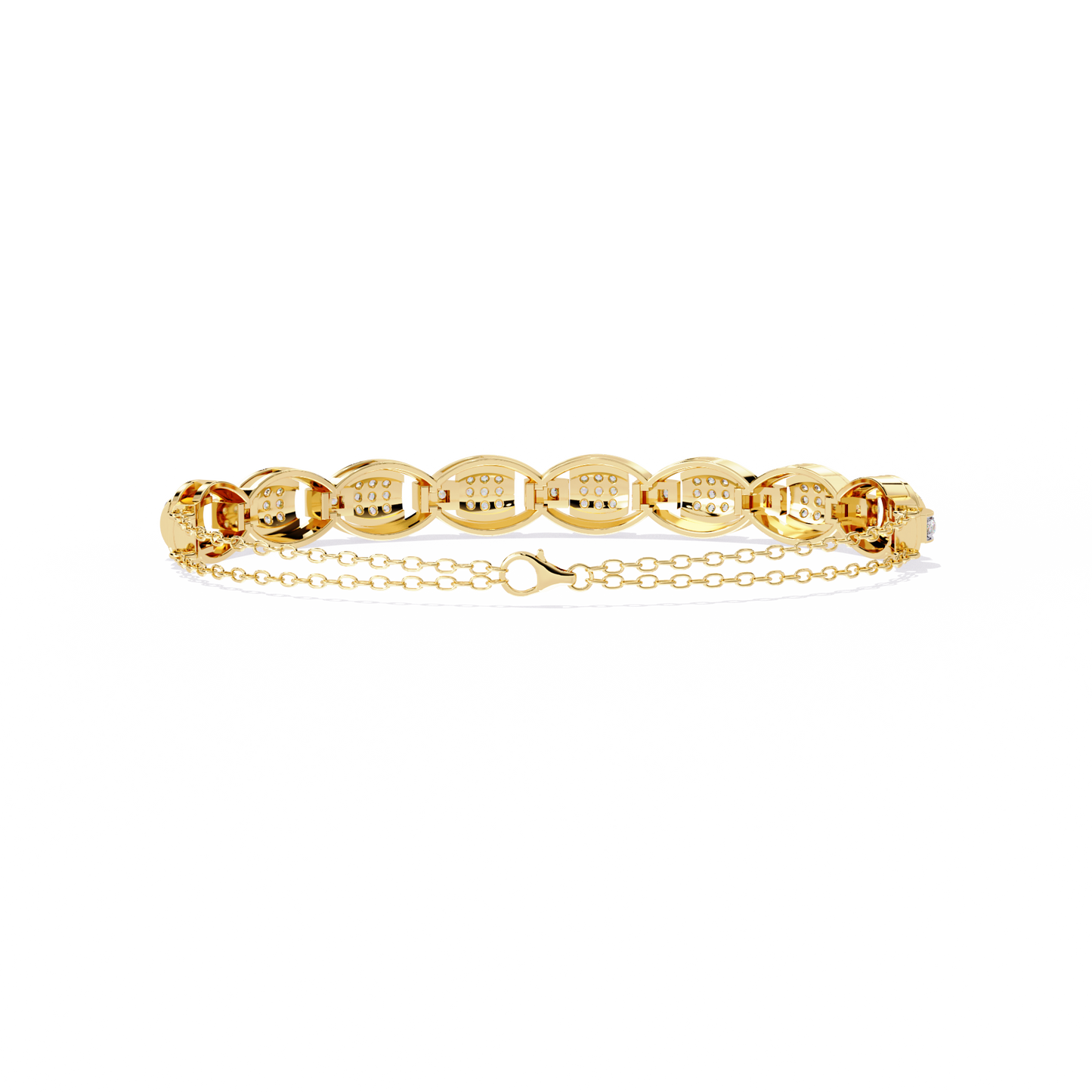 Round Cut High Quality Diamond Dainty Prong Set Minimalist Elegant Stackable Bangle For Gift