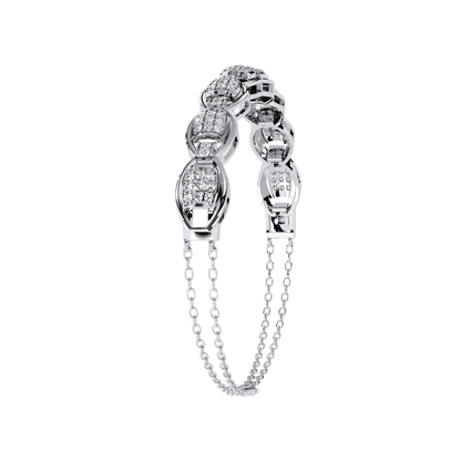 Round Cut High Quality Diamond Dainty Prong Set Minimalist Elegant Stackable Bangle For Gift