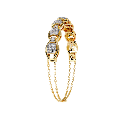 Round Cut High Quality Diamond Dainty Prong Set Minimalist Elegant Stackable Bangle For Gift