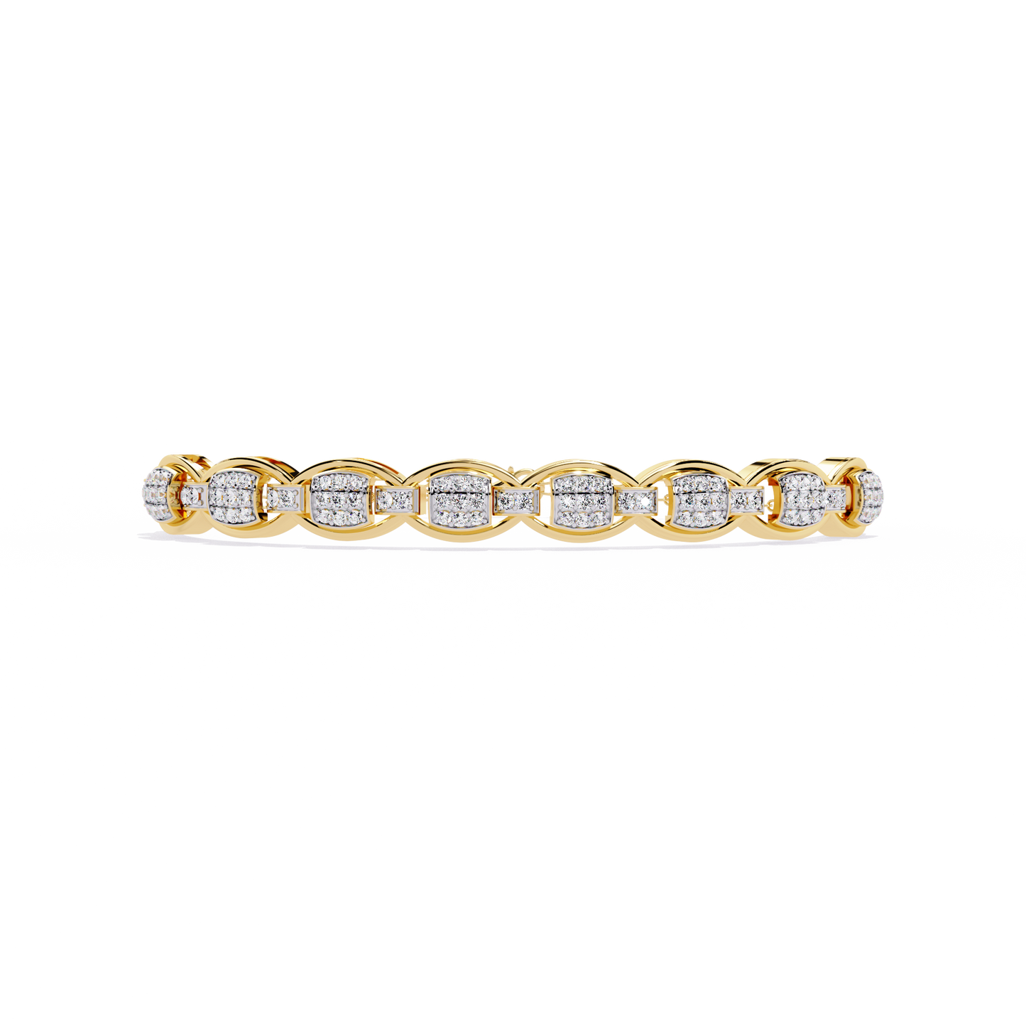 Round Cut High Quality Diamond Dainty Prong Set Minimalist Elegant Stackable Bangle For Gift