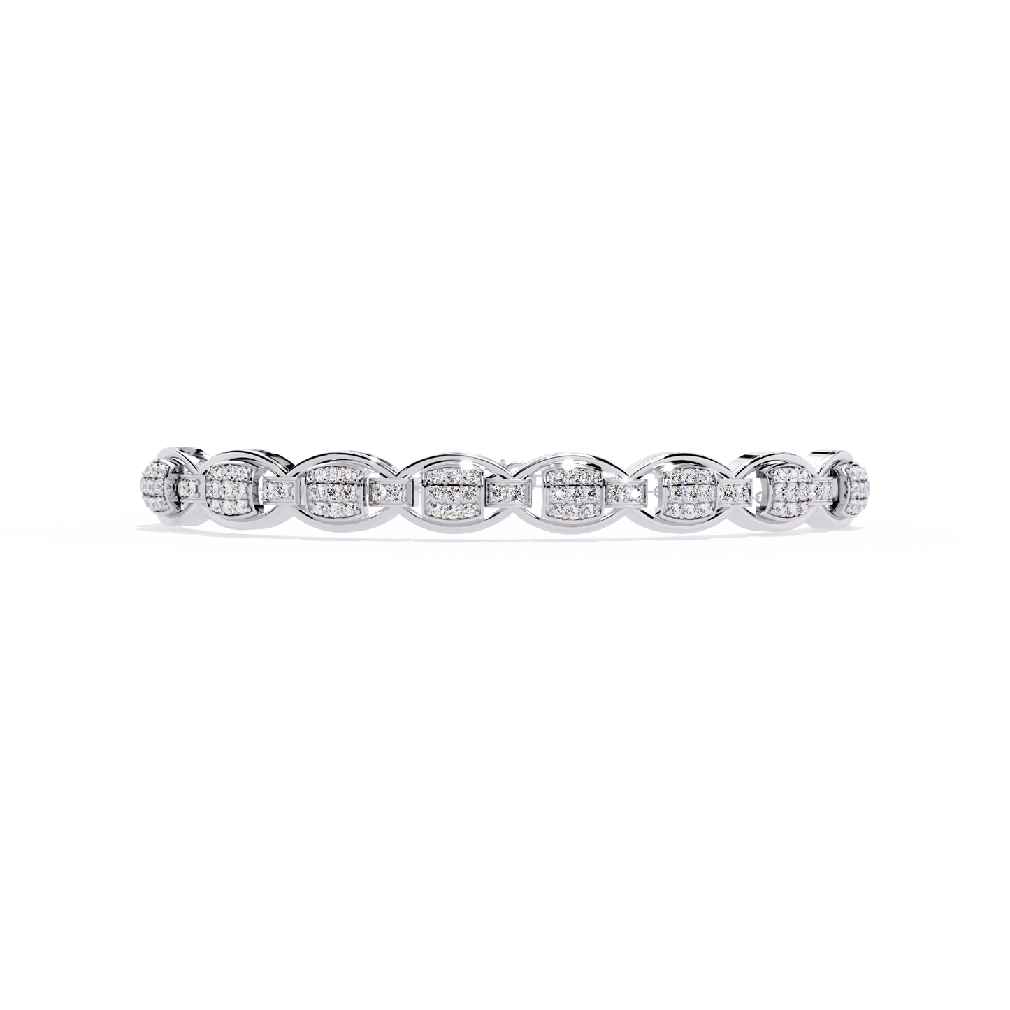 Round Cut High Quality Diamond Dainty Prong Set Minimalist Elegant Stackable Bangle For Gift