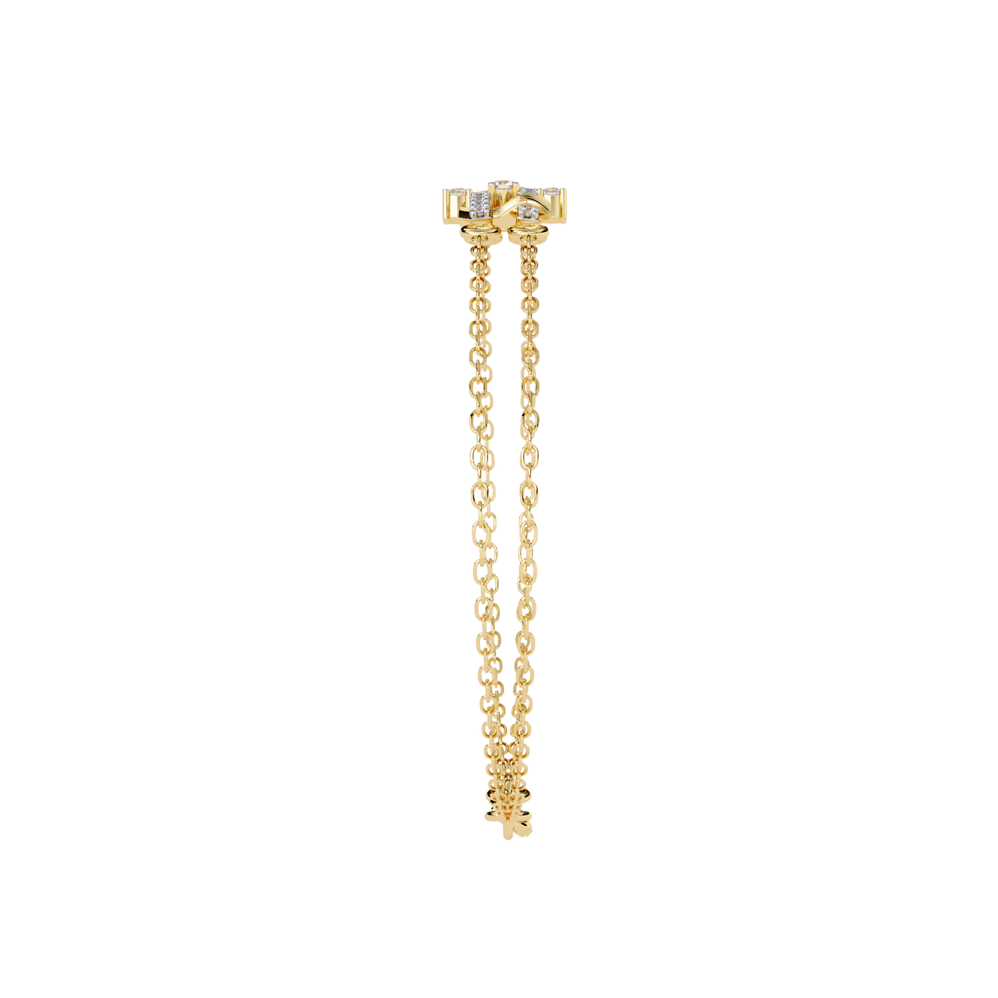Round Cut Diamond Antique Cluster Dainty Minimalist Statement Cuff Bracelet Gift For Women's
