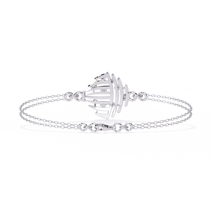 Antique 0.13Ct Round Cut White Colorless Lab Grown Diamond Vintage Dainty Party Wear Cuff Bracelet For Gift