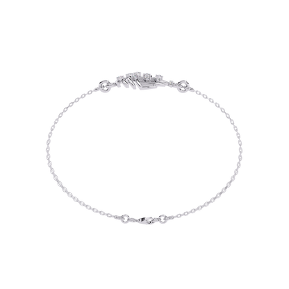 Antique 0.13Ct Round Cut White Colorless Lab Grown Diamond Vintage Dainty Party Wear Cuff Bracelet For Gift