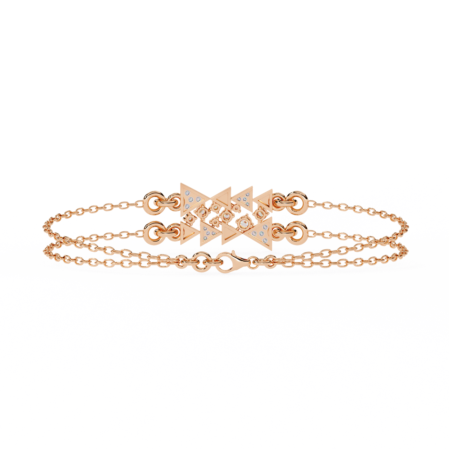 Round Cut Diamond Dainty Hand Crafted Cluster Vintage Timeless Bracelet Gift for Her Women's