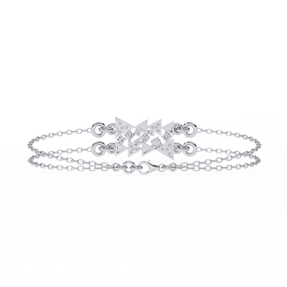 Round Cut Diamond Dainty Hand Crafted Cluster Vintage Timeless Bracelet Gift for Her Women's