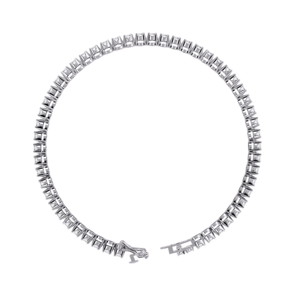 2.62Ct Round Cut Top Grade Diamond Unique Bezel Set Simple Delicate Cluster Tennis Bracelet Gift For Her