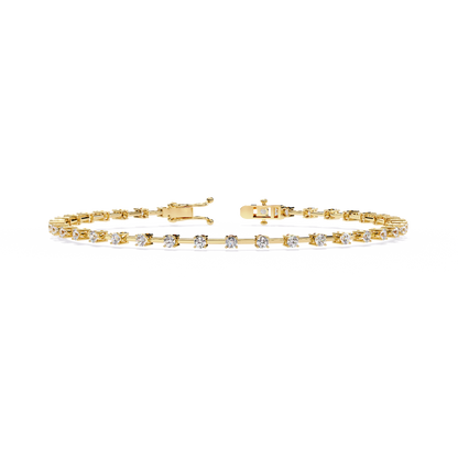 Vintage Round Cut High Quality Diamond Antique Stackable Handmade Sparkling Tennis Bracelet Gift For Women's