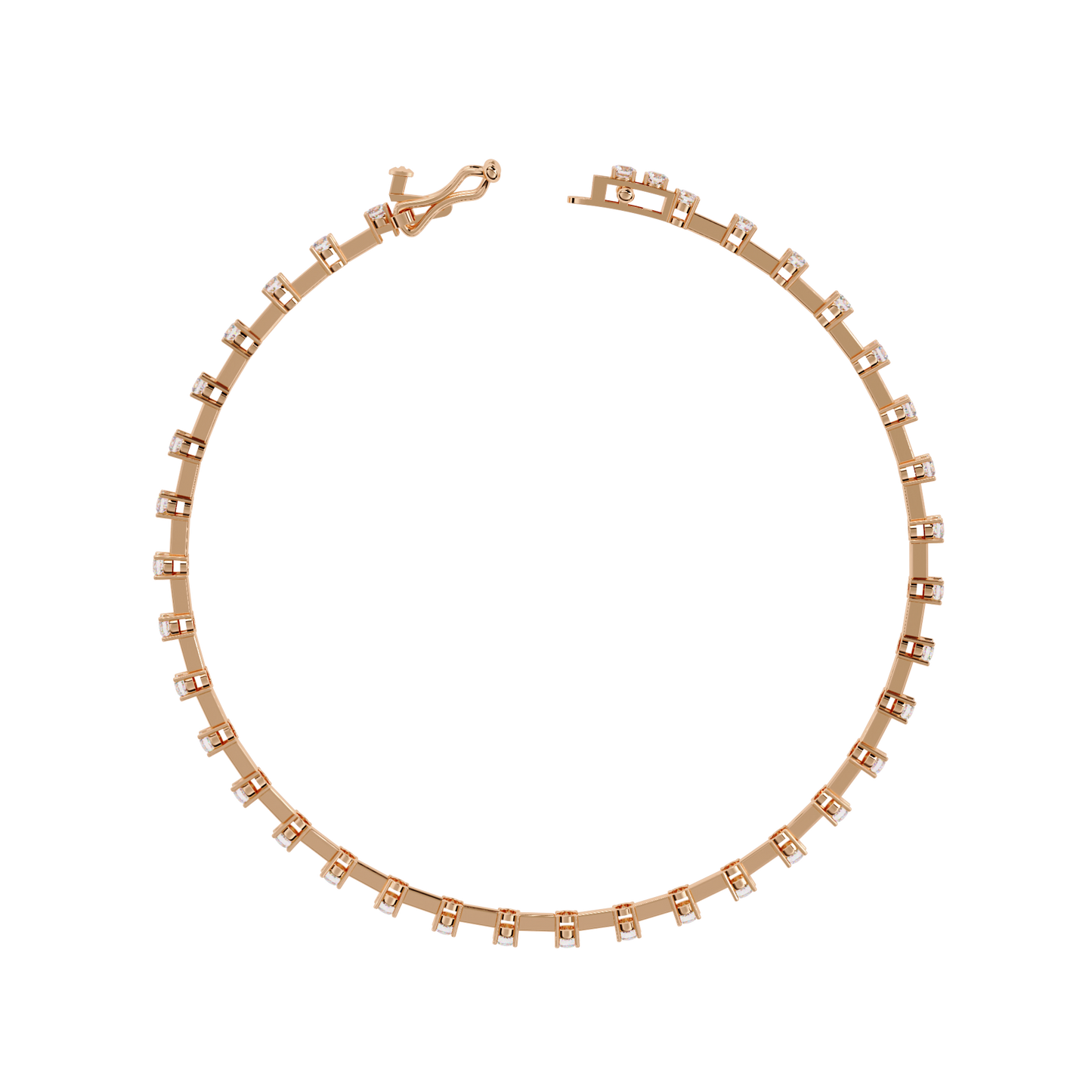 Vintage Round Cut High Quality Diamond Antique Stackable Handmade Sparkling Tennis Bracelet Gift For Women's