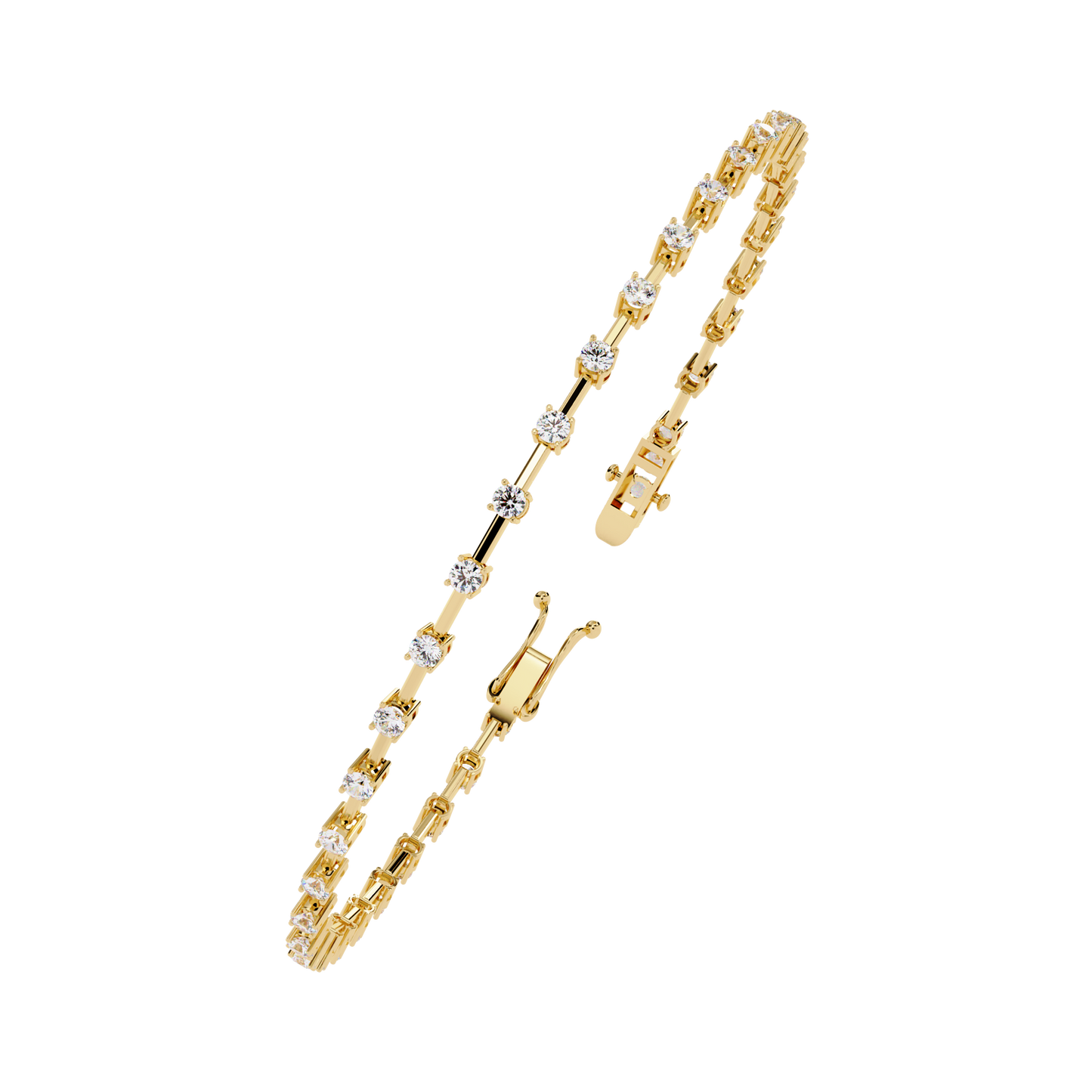 Vintage Round Cut High Quality Diamond Antique Stackable Handmade Sparkling Tennis Bracelet Gift For Women's