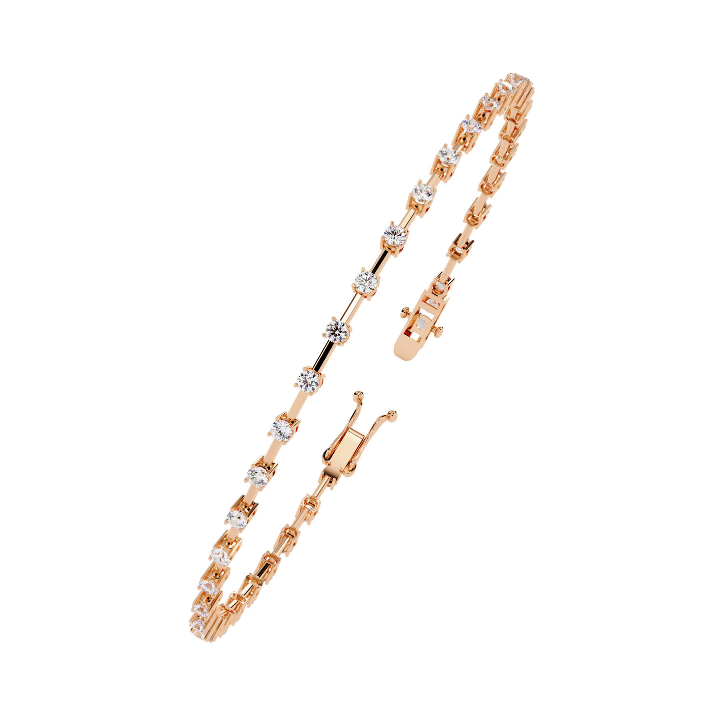 Vintage Round Cut High Quality Diamond Antique Stackable Handmade Sparkling Tennis Bracelet Gift For Women's