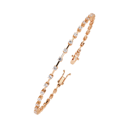 Vintage Round Cut High Quality Diamond Antique Stackable Handmade Sparkling Tennis Bracelet Gift For Women's